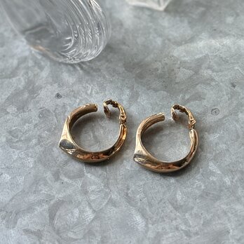 YA199-【 AVON 】エイボン・ヴィンテージイヤリング Champagne Orange Transform Hoop