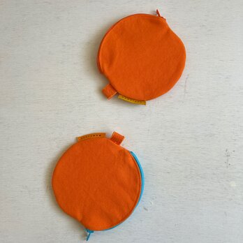 まるポーチ/オレンジ