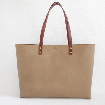 《牛革》A４対応・スムース・マーブルベージュ・ハンドソーイングトート・0404