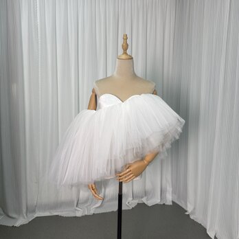 トップス スリット アシンメトリー オフホワイト ファスナー オフショルダー 結婚式