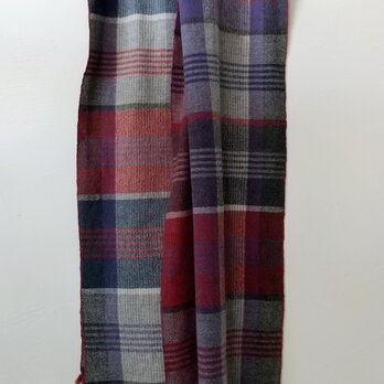 手織りカシミヤマフラー/暖色系B　2502002