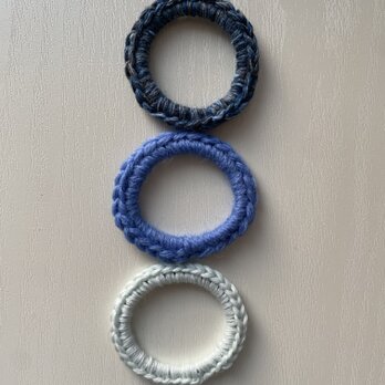 眠っていた毛糸から生まれた ヘアゴム 3個セット②