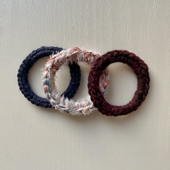 毛糸のヘアゴム 3個セット③