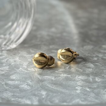 Y1208-ヴィンテージイヤリング U.S.A. Gold Tone Coffee Bean Tiny