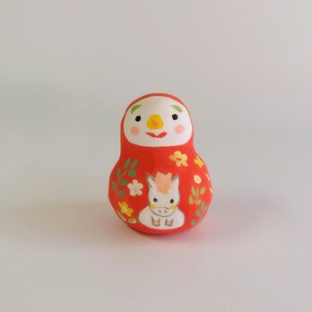 張り子　干支「午」だるま小　(た)