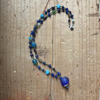 ＊福ふくprice＊古のフリーダムなネックレス＠再生玉＋フランスのデッドストックビーズ＋ジャワのビーズ＋古いビーズいろいろ