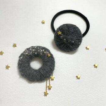 【願いを乗せる流れ星】軽いつけ心地のブローチ