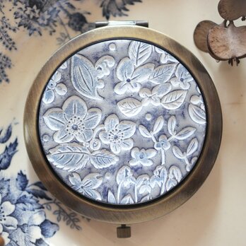 : : : 陶土の草花ミラー : : : 1408