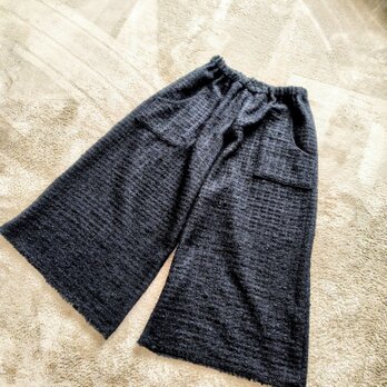 ブラックツィードフリンジガウチョパンツ