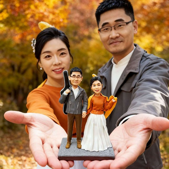 結婚祝い 結婚記念日 結婚式 新郎新婦 オーダーメイド 似顔絵 人形 プチギフト 写真から カップル そっくり　フィギュア 夫婦