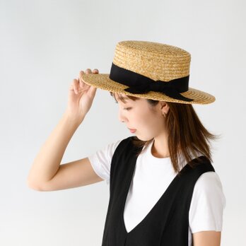 Berni ベルニ 麦わら 鬼麦 シングル長つばカンカン帽 ナチュラル 57.5cm [UK-H155-NA-M]