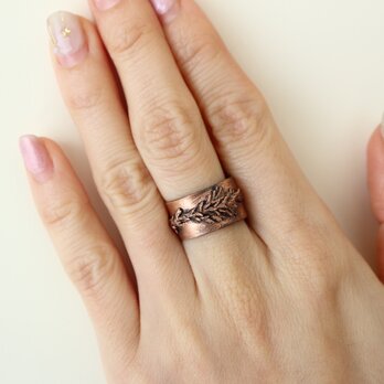 ボタニカルリング＊ワイドリング＊エレクトロフォーミング＊E-9