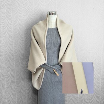 2点セット◇ふんわりあったか羽織り＆マフラーセット◇4色