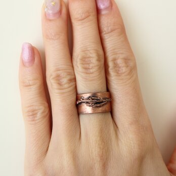 ボタニカルリング＊ワイドリング＊エレクトロフォーミング＊E-11