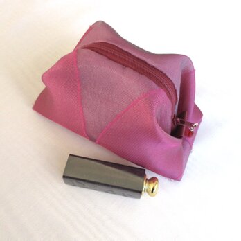 [送料無料] ふわふわポーチ：黄昏れ・マゼンタピンク（ドイツ製）