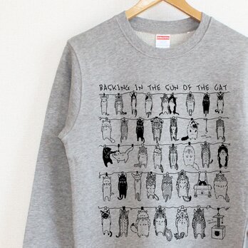 猫のひなたぼっこ　スウェット（gray）
