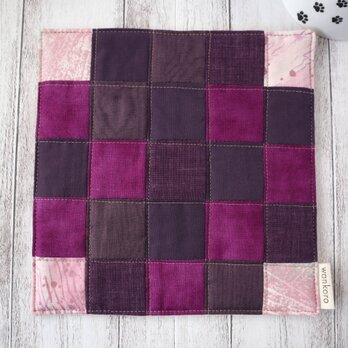 3/31まで送料無料✨ペット用お食事マット　一点限定　フードマット　ランチョンマット　小型犬　猫　紫　ギフト　No.443