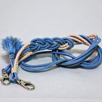 着物リメイク　帯締めで作ったスマホショルダー、スマホストラップ