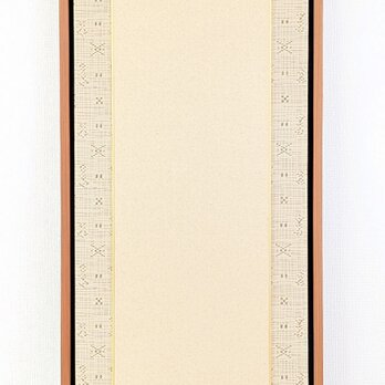 [受注制作]天然木　無垢　吉野杉材、黒柿　表具裂地　短冊掛け