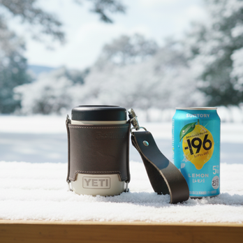 YETI／象印／スタンレー対応 水筒 本革スリーブケース｜オーダー制作｜ハンドストラップ付