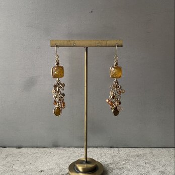 Vintage 90s-00s USA retro yellow bijou pierces