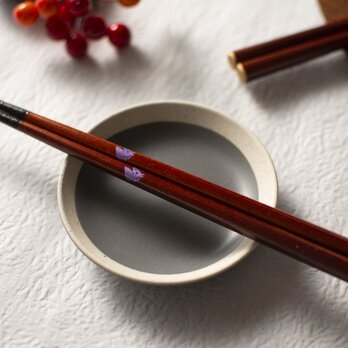 漆のお箸　福干支箸　午・紫