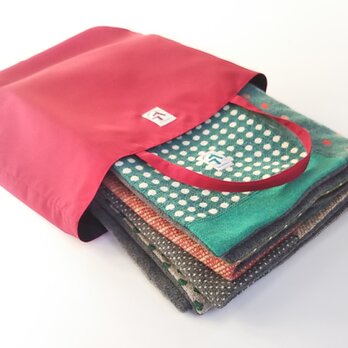 ウールのひざ掛け 20枚パッチ マルチ ⑦ 収納袋つき