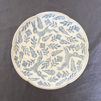 「野あそび　輪花鉢」