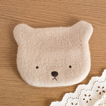 可愛いくまカイロケース（ベージュウール）