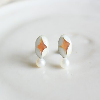 冬の精霊ピアス｜七宝焼