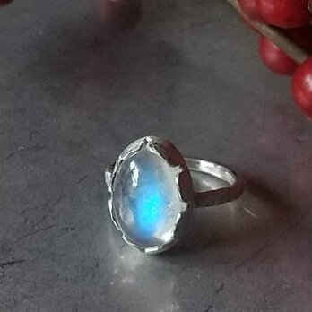 ホワイトラブラドライトシルバーリング#10