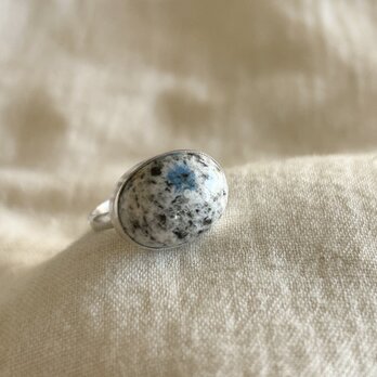 シルバーリング　K2ストーン　10号相当