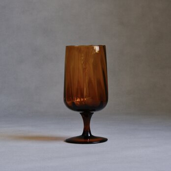 イタリア製 / ヴィンテージ / ガラス花瓶 / アンバー