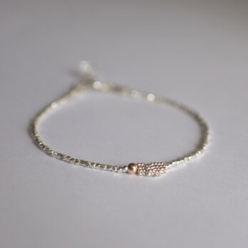 カレンシルバー　ブレスレット粒々ビーズのブレスレット（Silver925）(14kgf）