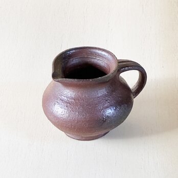 ｜ミルクピッチャー（焼締自然釉）｜ ミルク・ソース入れ／小さな花入れ｜薪窯焼成・焼締陶器