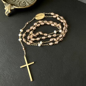 [フランス奇跡のメダイ] ロザリオnecklace - vintageビーズ* 1点限り