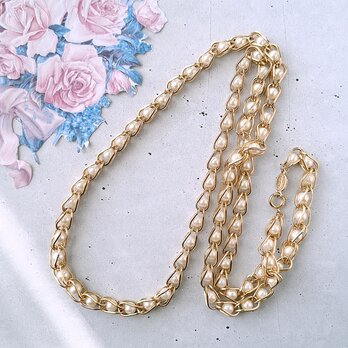 《NAPIER》 caged faux pearl ネイピア ヴィンテージネックレス