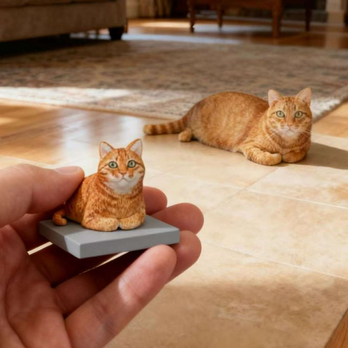 ペット 似顔絵 人形 オーダーメイド、 ペットの写真で フィギュア プレゼント、猫 愛猫 肖像画、うちの子 置物、ドール