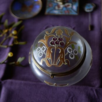 【RESERVED / 売約品】エナメルシリーズ　part.5　ボンボニエール　フランスアンティーク　アンティークのある暮らし