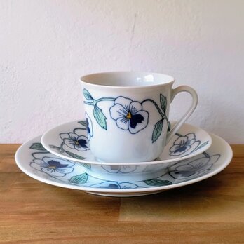 Rörstrand / ロールストランド / Sylviaシリーズ / トリオセット（コーヒーC/S + プレート）③