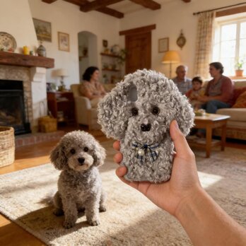 iPhone 17 16 ケース シェル ペット Samsung Android 全機種対応 プードル犬 愛犬 アムスマホケース