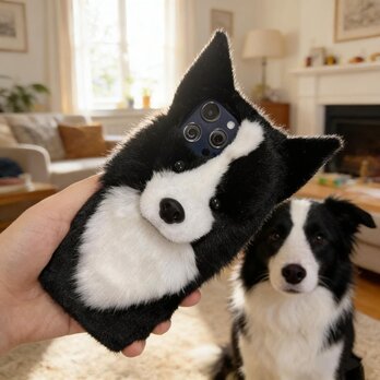 iPhone 17 16 ケース シェル ペット Samsung Android 全機種対応 ボーダーコリー犬 愛犬