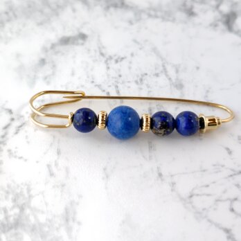 ラピスラズリA＊天然石のストールピン