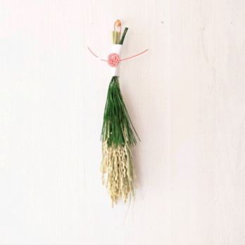 シンプル松と稲穂飾り　お正月飾り　水引　プリザーブドフラワー　ドライフラワー