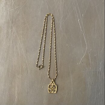 Vintage 70s-80s USA botanical flower design necklace