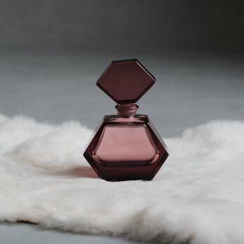 フランス製 / アンティーク / ガラス製 香水瓶 / アメジスト