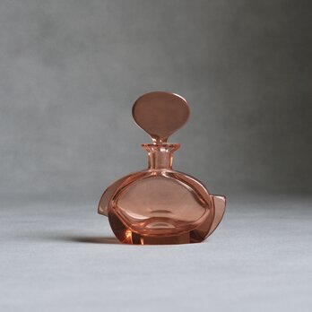 【Moser】1930's / チェコスロバキア製 / ヴィンテージ / ガラス製香水瓶 / オレンジピンク