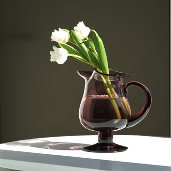 アメリカ製 / ヴィンテージ / ガラス花瓶 / アメジスト