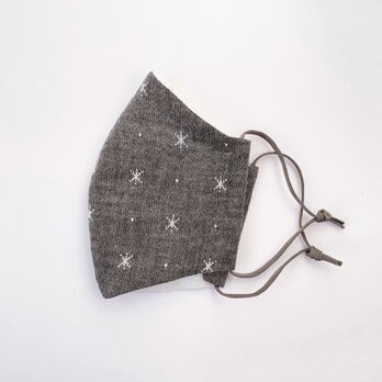 ふわふわガーゼの星もよう 手縫いマスク Mサイズ