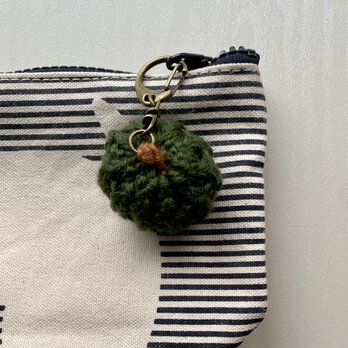 かぼちゃのキーホルダー①（グリーン）